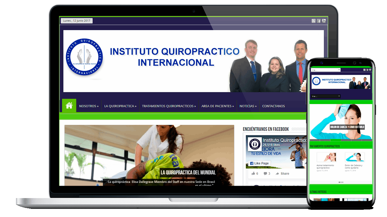 Diseño Web Empresarial Instituto Quiropráctico Internacional 