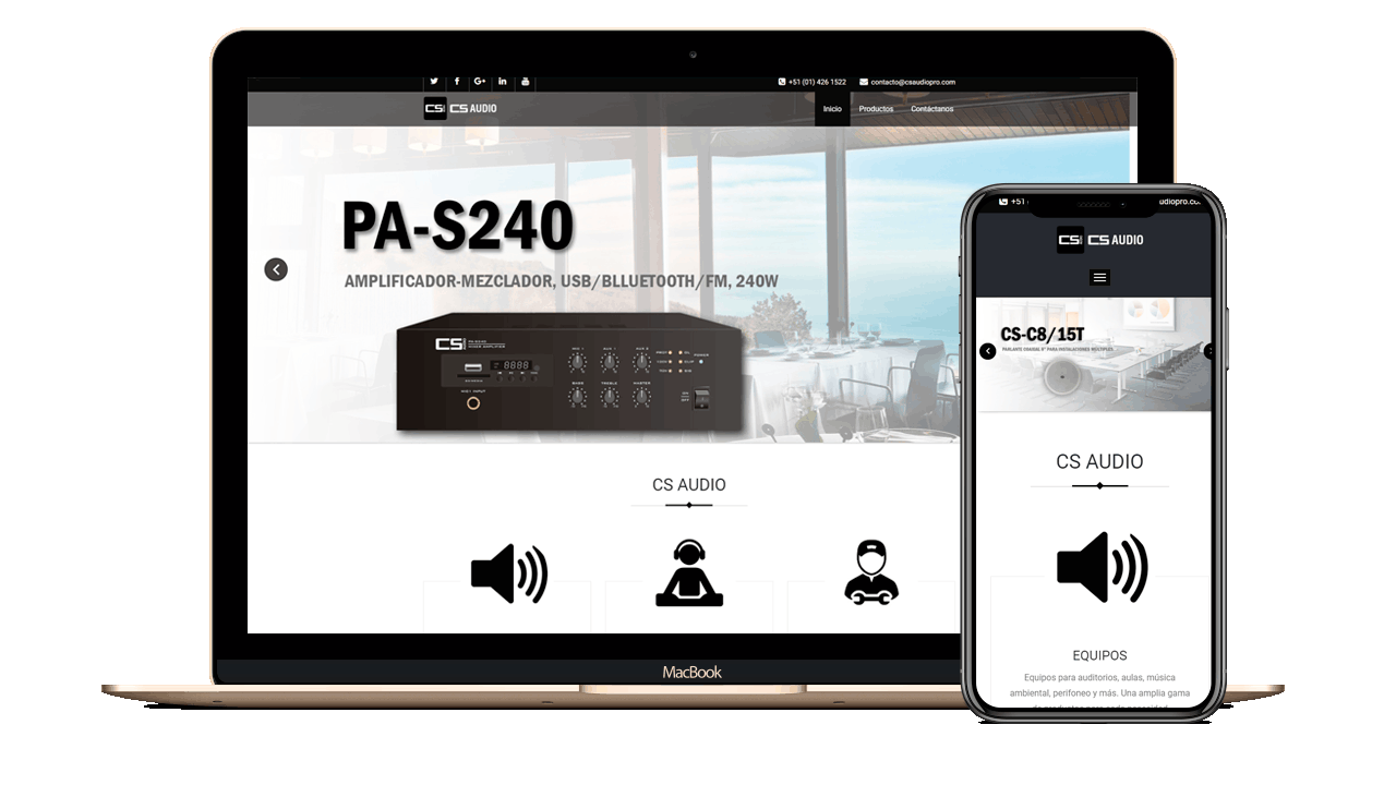diseño web Profesional para CS Audio